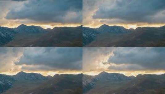 日落山脉景观高清在线视频素材下载