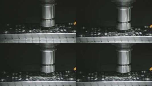 机械加工特写镜头铣削加工工业制造高清在线视频素材下载