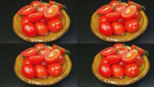 4K樱桃小番茄新鲜圣女果高清在线视频素材下载