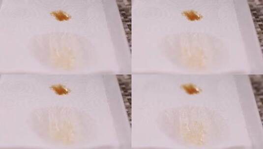 餐巾纸吸油油脂污渍高清在线视频素材下载