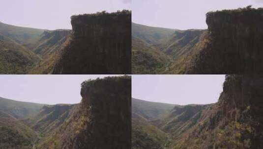 悬崖和山谷的景色高清在线视频素材下载