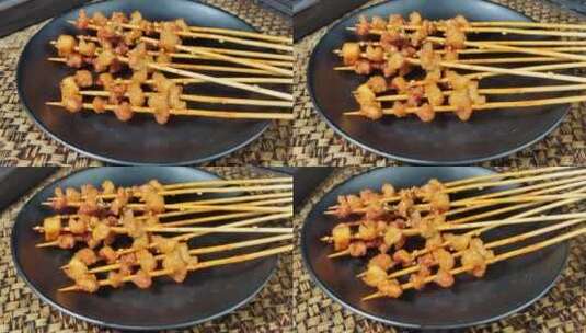 重庆小吃烧烤牛油4k视频高清在线视频素材下载