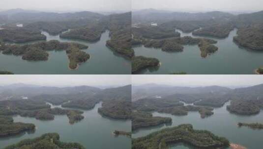 广东惠州红花湖5A景区航拍高清在线视频素材下载