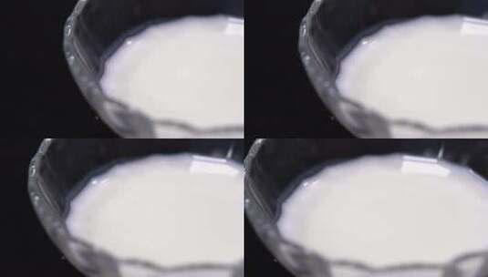 一碗牛奶补充蛋白质高清在线视频素材下载