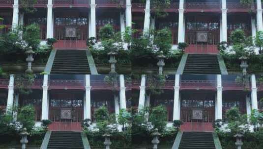 天台山国清寺禅院建筑视频高清在线视频素材下载
