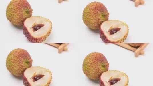 新鲜水果荔枝4k视频高清在线视频素材下载