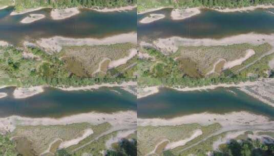 航拍山川河流青山绿水高清在线视频素材下载