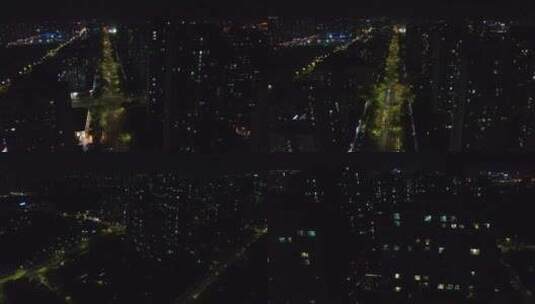 航拍城市夜景万家灯火高清在线视频素材下载