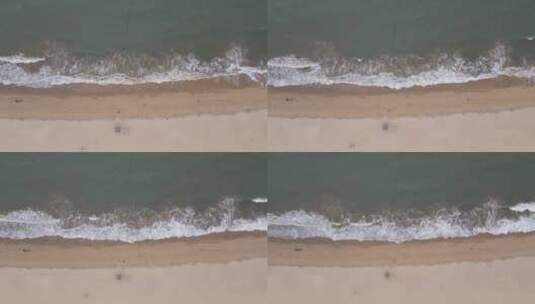 航拍大海沙滩高清在线视频素材下载
