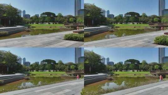 软件大厦 深圳高新区 南山党建公园高清在线视频素材下载