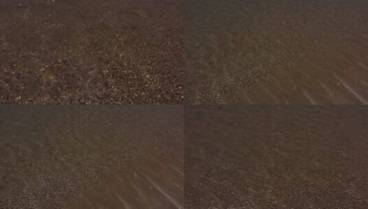 沙滩 海水冲刷高清在线视频素材下载