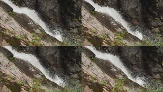 杭州临安东天目山里的小瀑布高清在线视频素材下载