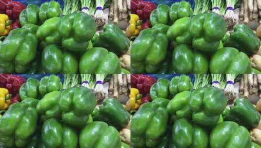 蔬菜市场购买青菜、土豆场景高清在线视频素材下载