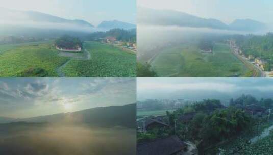 重庆市武隆区山脉 山林薄雾风景高清在线视频素材下载