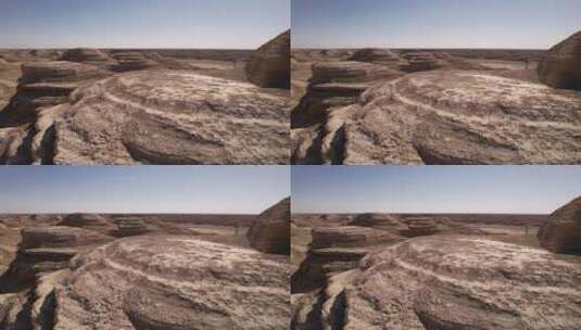 西北 环线 雅丹魔鬼城 路上 沙漠 戈壁高清在线视频素材下载