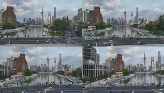 上海乍浦路航拍空镜高清在线视频素材下载