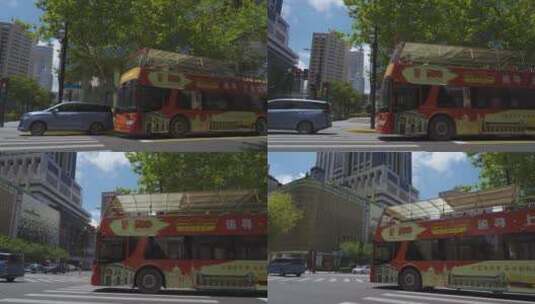 上海·双层巴士·夏日治愈系4K高清在线视频素材下载