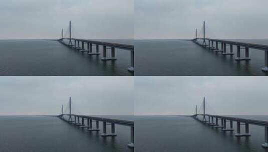 【可商用】上海长江大桥航拍崇明长兴岛三角高清在线视频素材下载