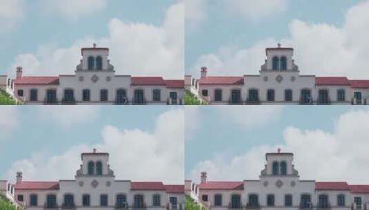 8k实拍阿那亚欧式建筑外观高清在线视频素材下载