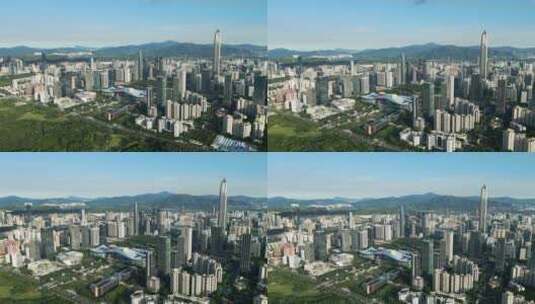 深圳城市大景中轴线航拍高清在线视频素材下载