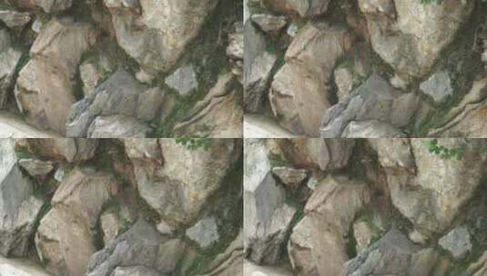 假山石雕塑中式园林造景高清在线视频素材下载