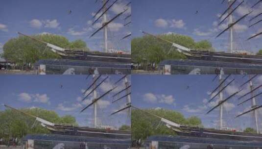 船的广角拍摄高清在线视频素材下载