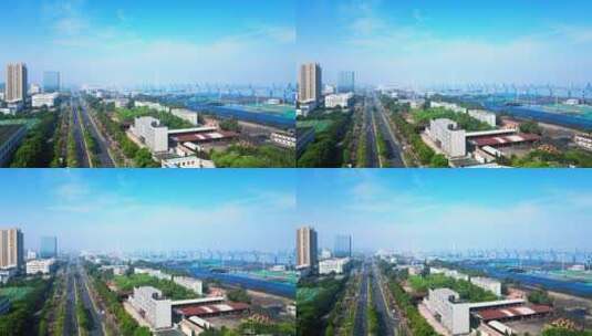 江苏省南京港新生圩外贸港区高清在线视频素材下载