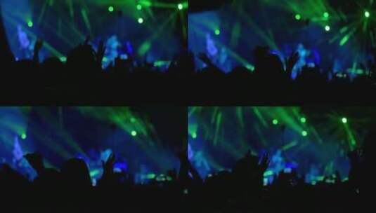 在音乐会上挥舞着双手高清在线视频素材下载