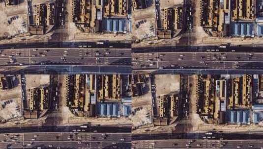 上海延安高架俯拍高清在线视频素材下载