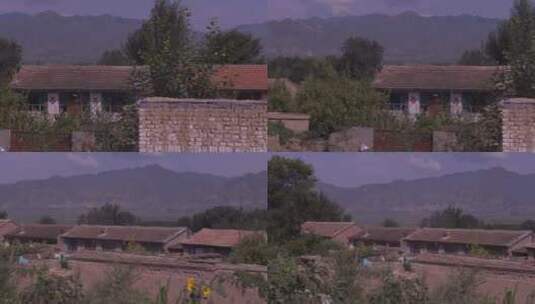 实拍农村的砖瓦房高清在线视频素材下载
