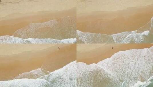 沙滩海浪美丽海边风光高清在线视频素材下载