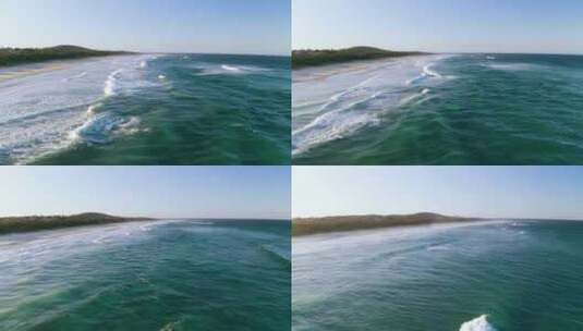 海洋海岸线海浪浪花高清在线视频素材下载