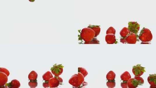 草莓落下高清在线视频素材下载
