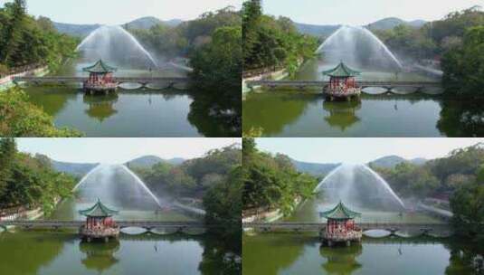 惠州罗浮山白莲湖大景2高清在线视频素材下载