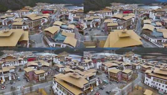 4K航拍西藏鲁朗国际旅游小镇13高清在线视频素材下载
