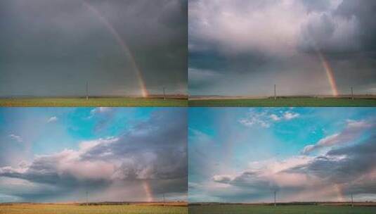 雨后天空彩虹高清在线视频素材下载