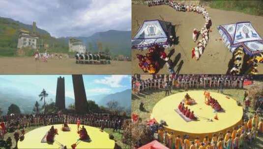 嘉绒藏族民俗女子成人礼高清在线视频素材下载