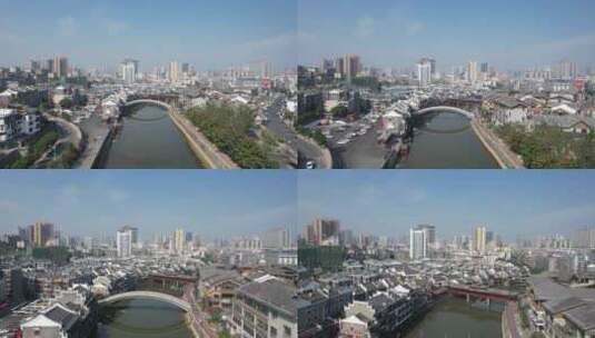 湖南郴州裕厚里历史文化街区航拍高清在线视频素材下载