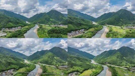 江西乡村振兴 美丽乡村航拍高清在线视频素材下载
