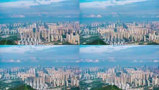 4k长沙大气城市全景航拍延时高清在线视频素材下载