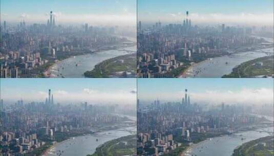 上海地标建筑航拍延时高清在线视频素材下载