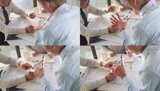 公司销售和计划团队会议研究财务数据报告高清在线视频素材下载