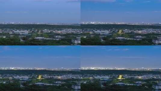 竖版-杭州全景浙江大学玉泉校区高视角夜景高清在线视频素材下载