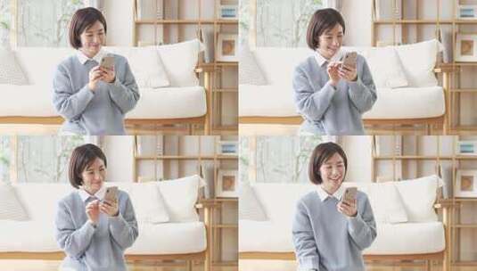 笑操作女性高清在线视频素材下载