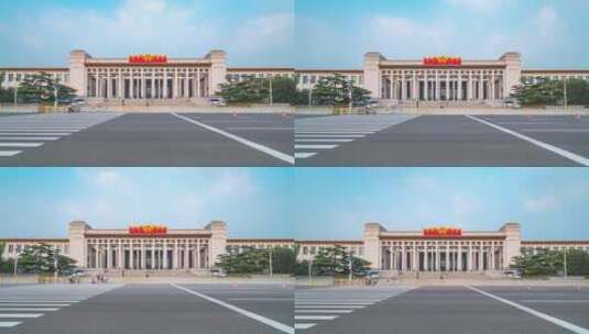 北京_中国国家博物馆_博物馆出入口4K高清在线视频素材下载