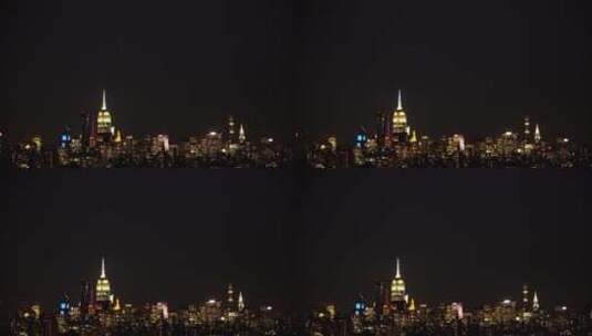 夜晚的城市景观高清在线视频素材下载