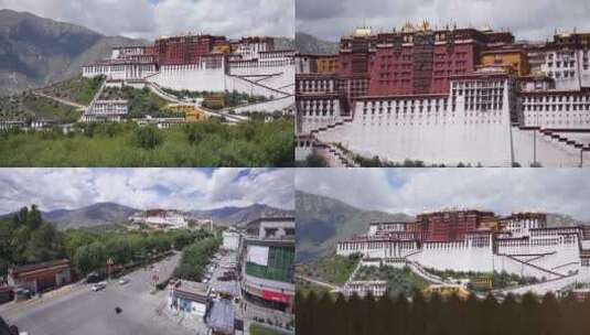 4K 西藏拉萨布达拉宫不同景别运镜高清在线视频素材下载