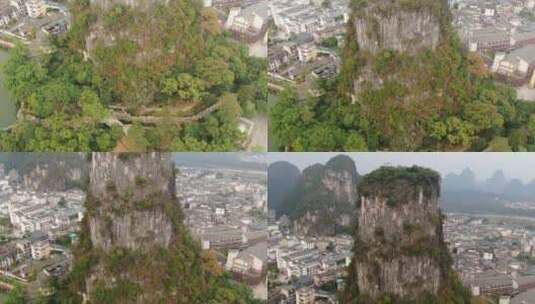 航拍自然风光山川河流日出日落晚霞高清在线视频素材下载