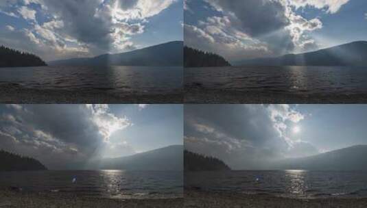 湖泊延时摄影高清在线视频素材下载