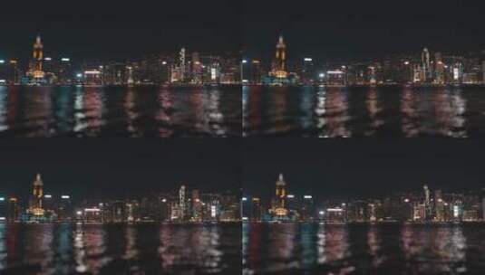 城市的夜间景观高清在线视频素材下载